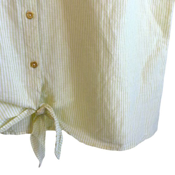 Ellen Tracy Linen Blend Front Tie Tank NWT - Picture 6 of 10